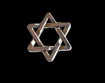 Metal Alloy Star of David Charm set of 10, 50 or Bulk of 300! Beads Antique Silver Tone, Jewish Star, Tibetan Style Neck Pendant, Hanukah