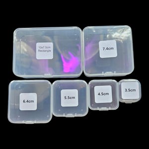 Clear Plastic Containers, Choose Size, Sold individually or in lots of 10, Bead Storage, USA Seller, Fast Shipping!