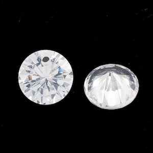 Your Choice 4mm, 5mm, 6mm, 8mm, 10mm or 12mm Cubic Zirconia, Drilled Stones, Sold in sets of 10 or 50, CZ Dangles, Choose Size and Quality