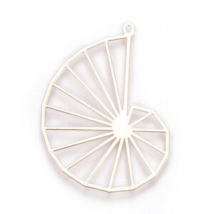 18K Yellow Gold Plated Brass LARGE Nautilus Pendant Charm Set of 2, Jewelry Findings, DIY Jewelry Supplies, UV Resin