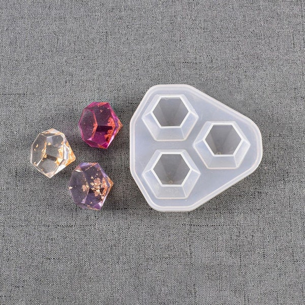 Faux Gemstone Cabochon Silicone Pendant Mold, Resin Casting Molds, for DIY UV Resin, Epoxy Resin Jewelry Making, USA Seller Fast Shipping