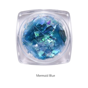 Holographic Nail Sequin Flakes for DIY Resin, Epoxy, UV, Nail Art, Multi Design Embellishments in Plastic Storage Box, Choose Color