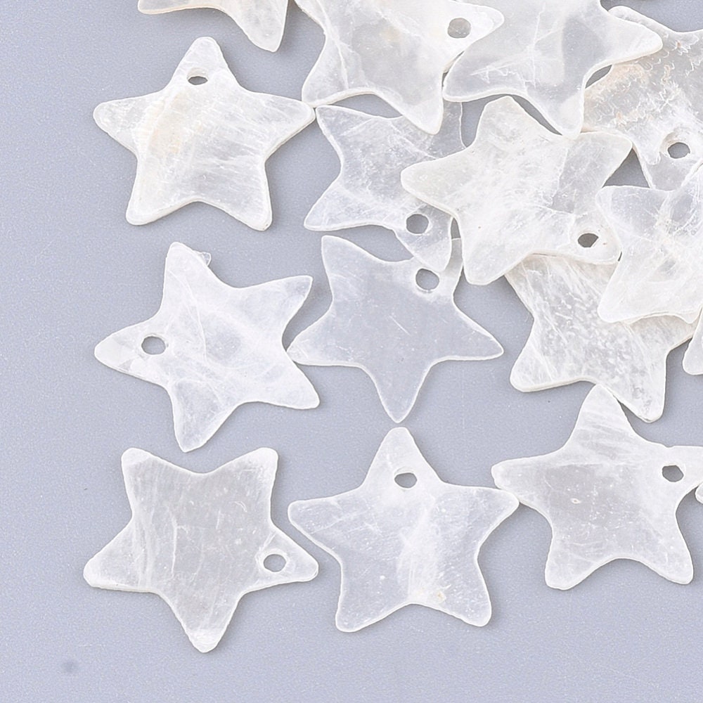 Natural Capiz Shell Top Drilled Pendant, off White, 50 Pieces, 12x13, 1 ...