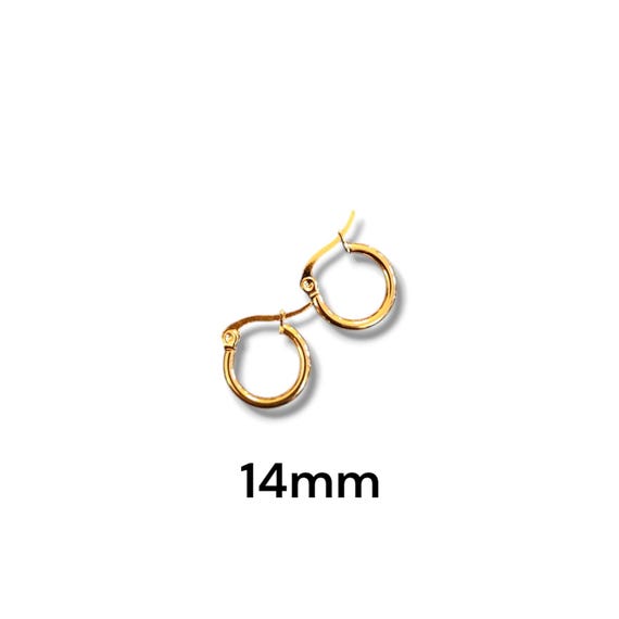 Good Quality 304 Golden Stainless Steel Hoop Earrings, DIY