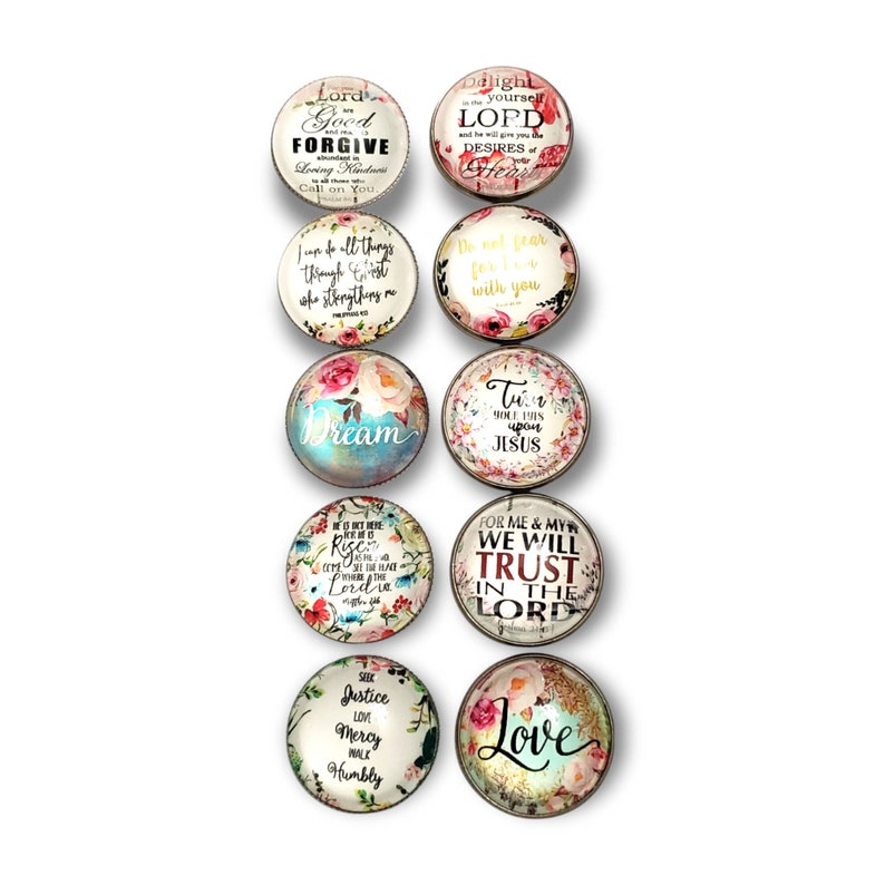 25mm Inspirational Christian Verses Round Glass Cabochon With - Etsy