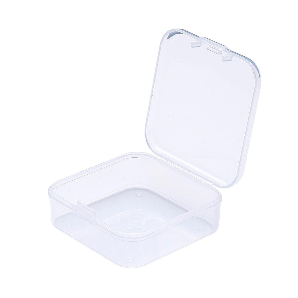 CRASPIRE 20 pcs Cuboid Plastic Bead Containers, Flip Top Bead Storage, 10  Compartments, White, 13.2x6.2x2.05cm