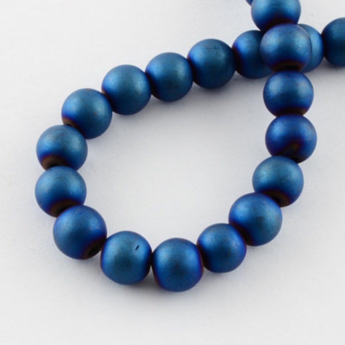 4mm Synthetic Electric Blue Hematite Round Bead Strand - Etsy