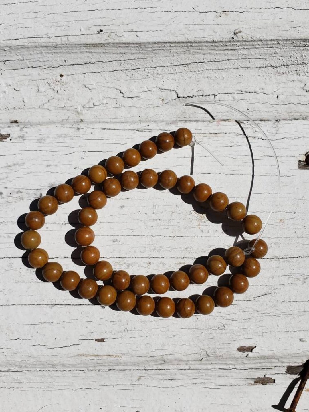 thumbnail image 2 of Lot Of 50 Round Brown Tigerskin Jasper Natural Gemstone Beads Loose 4mm-6mm 2 of 6