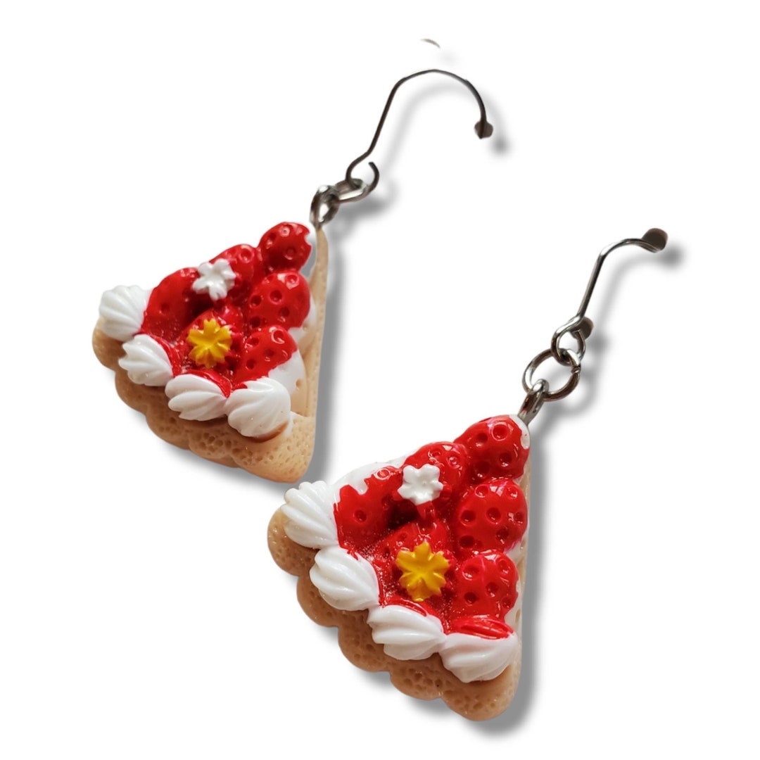 Strawberry Shortcake Stainless Steel Earrings, Super Fun Earrings, Party Favor, Choose Earring