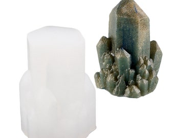 Small Vertical Crystal Cluster Silicone Mold, Resin Casting Molds, for DIY UV Epoxy Resin Jewelry Making, USA Seller Fast Shipping