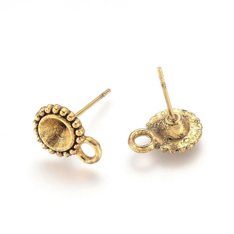 Glass Rhinestone Post Earring With Loop Findings, 2 Pairs, Choose ...