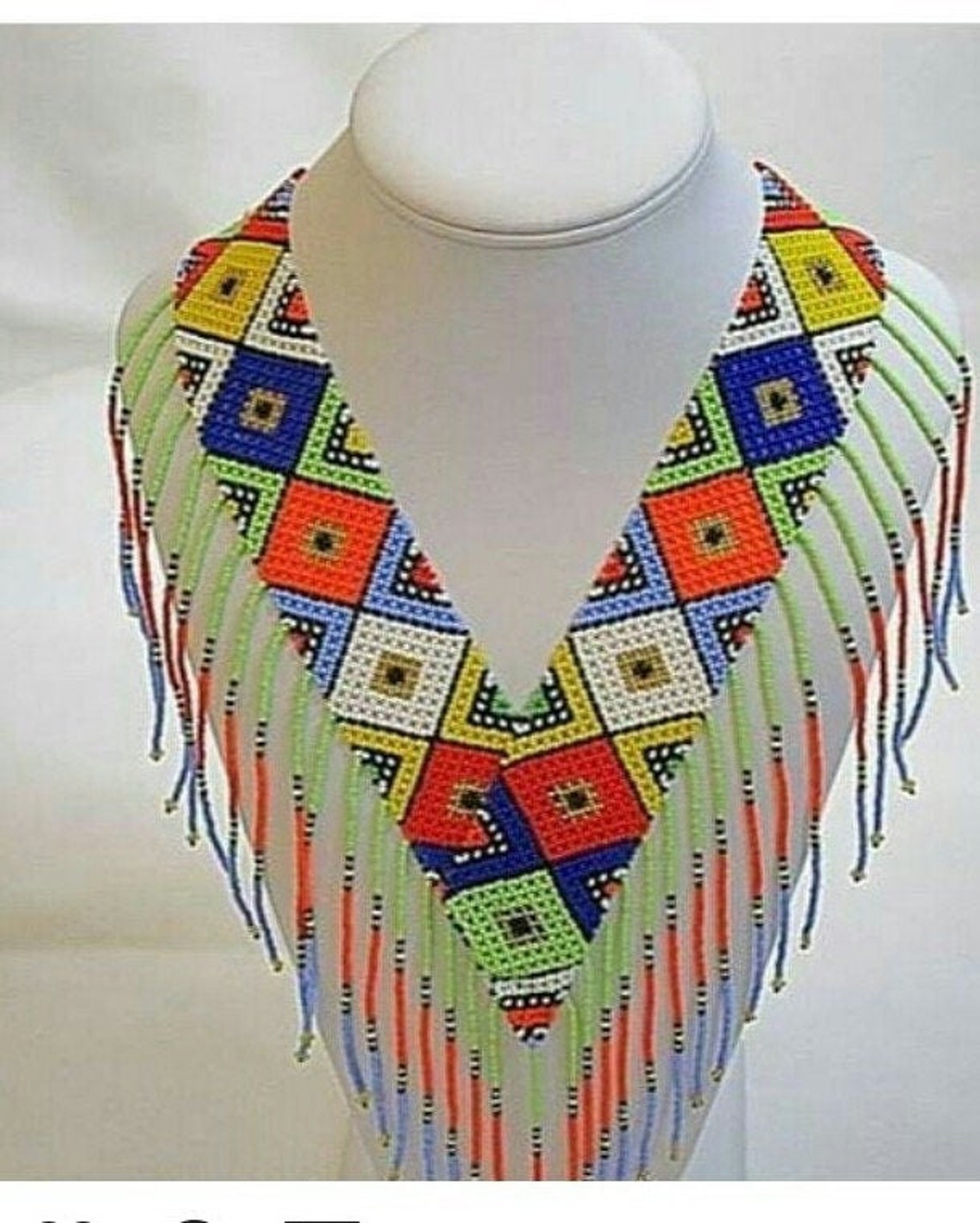 Masai beaded necklace Maasai beaded neck Kenyan necklace Etsy