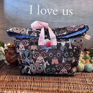 Crafters project bag, knitting bag, crochet bag, large project bag.