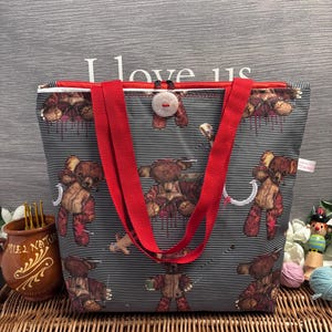 Large knitting bag, Crafters project bag, knitting bag, crochet bag, large project bag.
