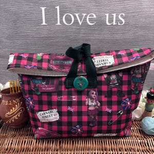 Crafters project bag, knitting bag, crochet bag, large project bag.