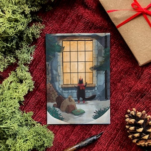 Hogar para el invierno - Tarjeta navideña con diseño sorpresa