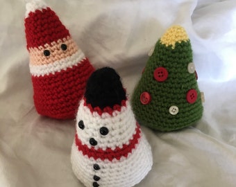 Crochet Christmas Cone Decorations