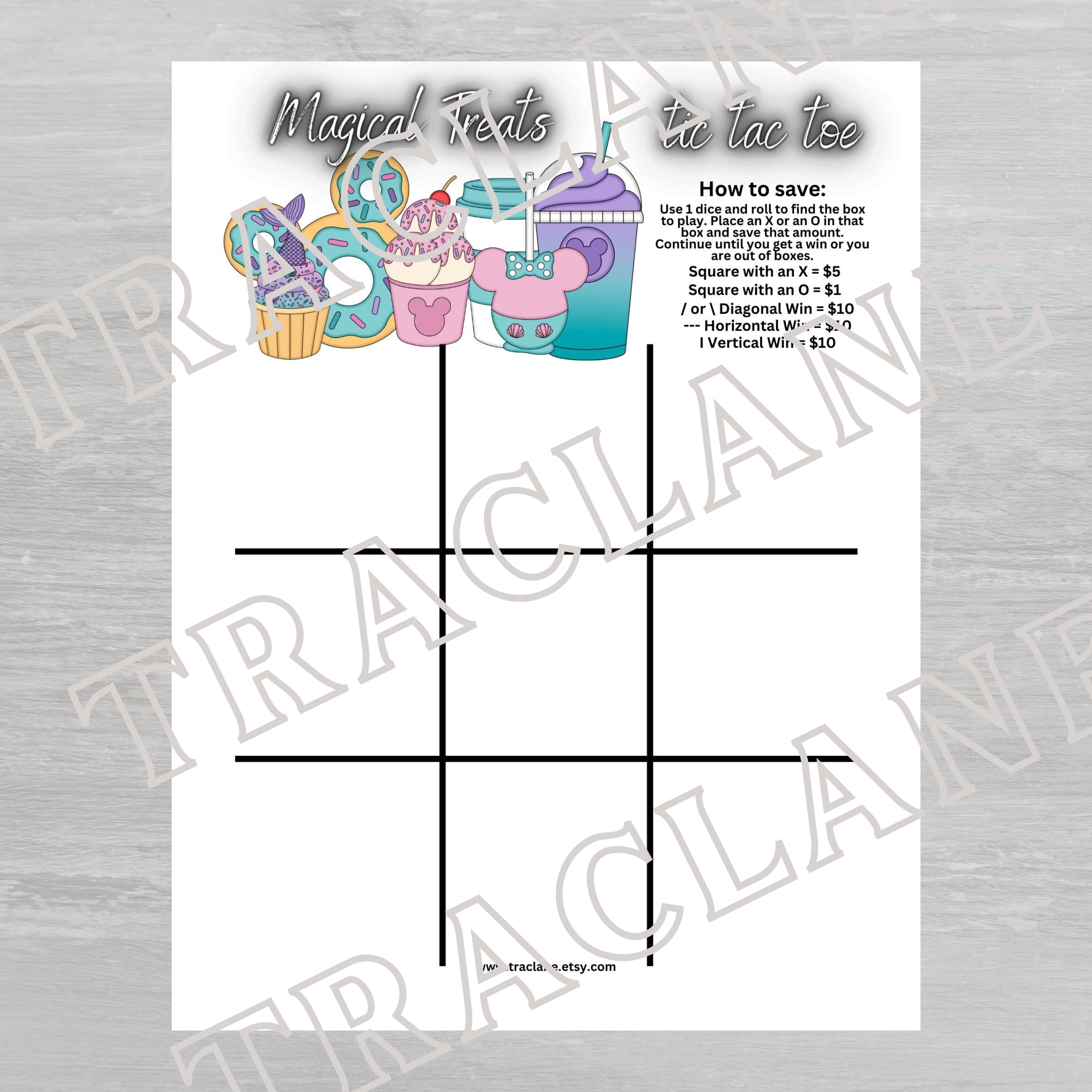 Printable Tictactoe Savings Challenge Game Low Income Savings