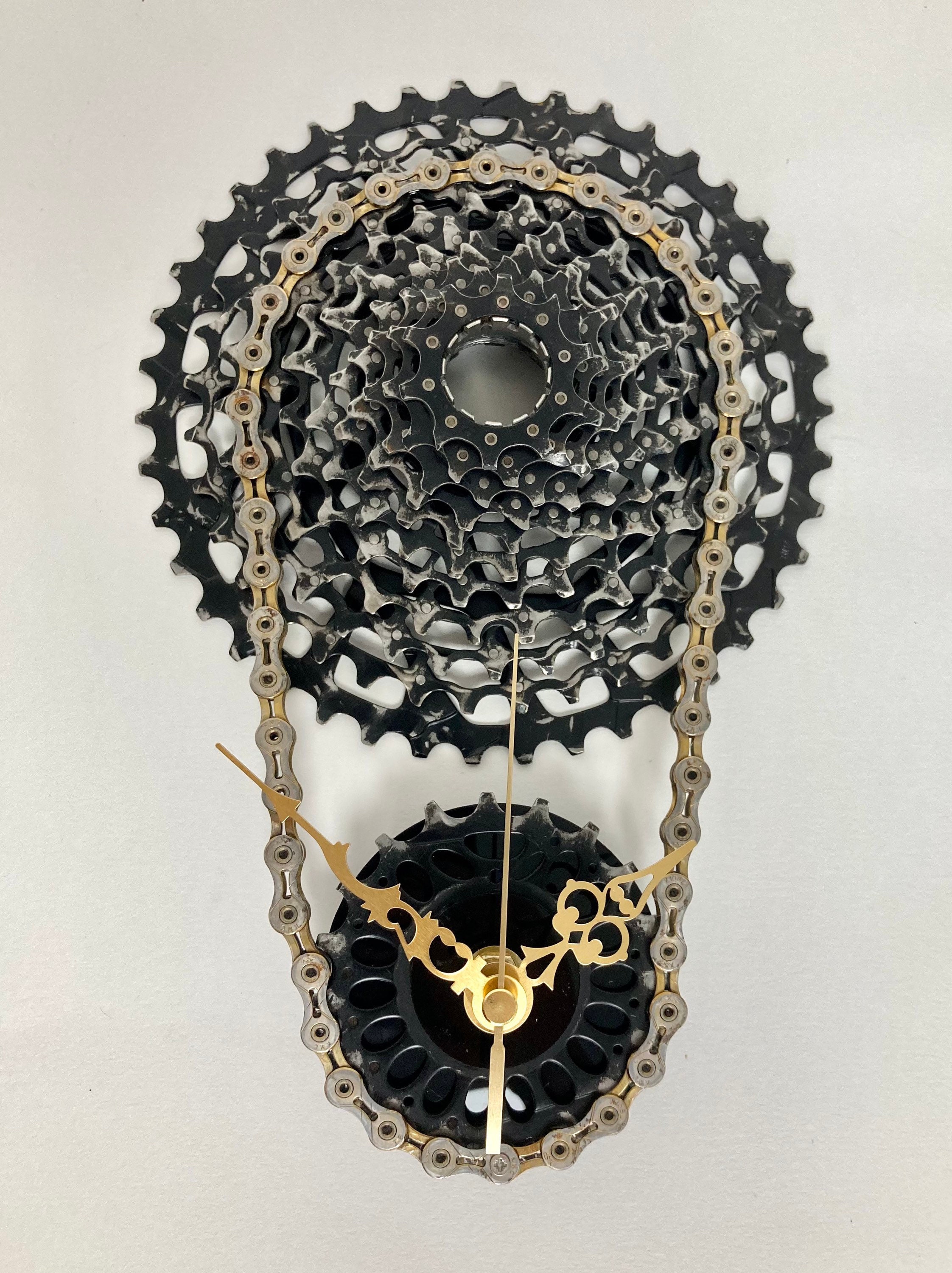 GOLD CHAIN Bicycle Cassette Wall Clock 260mm X 170mm - Etsy UK