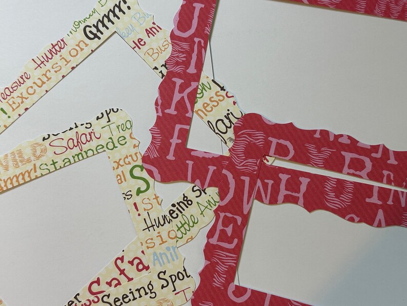 Paper Die Cuts 4 Picture Frames Set of 8 Pieces Animal Etsy