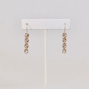 Double Spiral Earrings in Sterling Silver and 14kt Gold