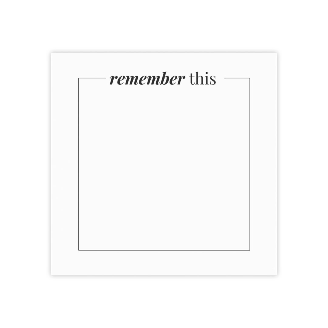 Remember This Sticky Notes Minimalist Post-it® Note Pad Post It Notes ...