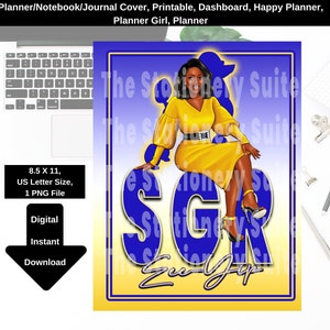 Planner Cover, SGRHO Planner Cover, Printable, Sorority, Dashboard, Happy Planner, Notebook Cover, Journal Cover, Planner Girl,Planner,Sigma