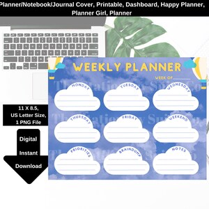 Weekly Planner, To Do List, Productivity, Planner, Productivity Planner, Printable, Calendar, Brain Dump