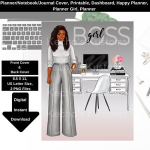 Planner Cover, Printable, Planner Girl, Planner, Girl Boss, Boss Lady, Stationery, Planner Cover, Dashboard, Happy Planner, Notebook,Journal