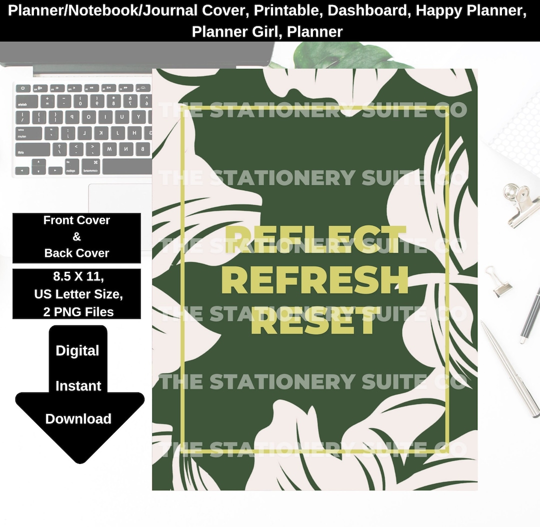 Floral Planner Cover, Planner Cover, Floral Cover, Printable, Dashboard ...