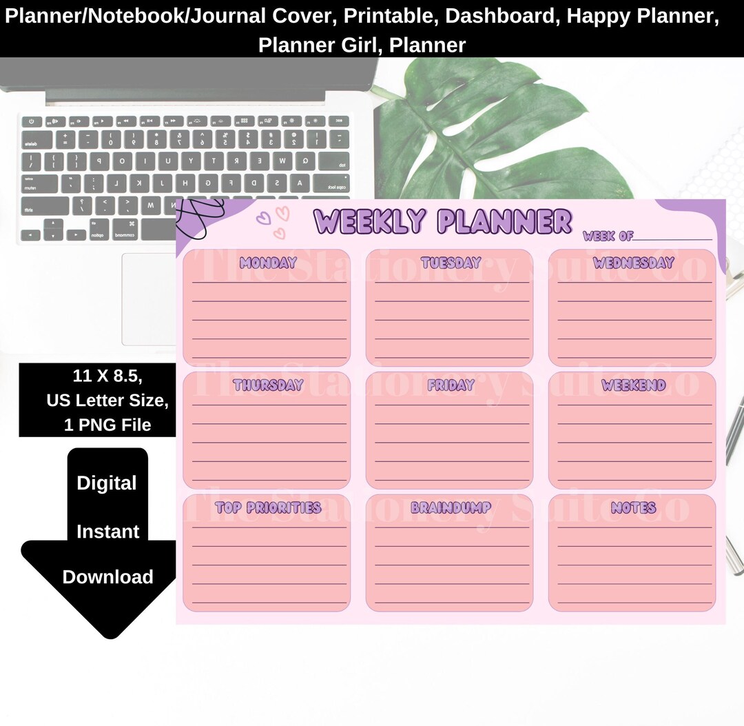 Weekly Planner, to Do List, Productivity, Planner, Productivity Planner ...