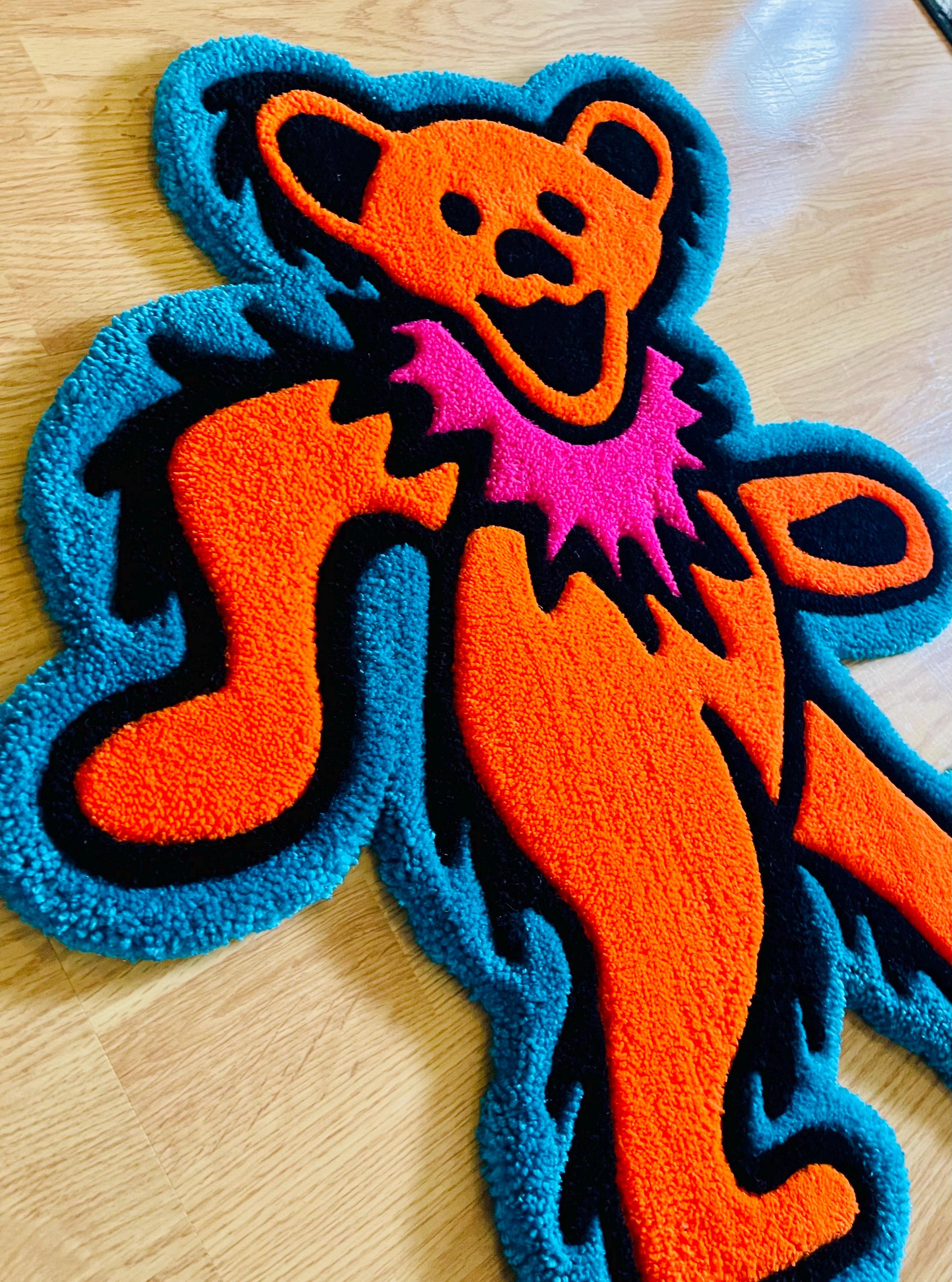 Gd Nanda Rug Grateful Dead Dancing Bear Rug/wall Hanging - Etsy