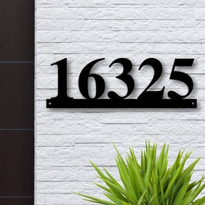 Metal House Numbers, Address Sign, House Number Plaque, Metal Address Numbers, Address Plaque, Front Porch Decor, Porch Signs, Metal Signs image 1