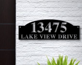 Metal Address Plaque for House, Address Number, Metal Address Sign, House Numbers, Address Sign Metal, Front Porch Address Sign,Metal Plaque