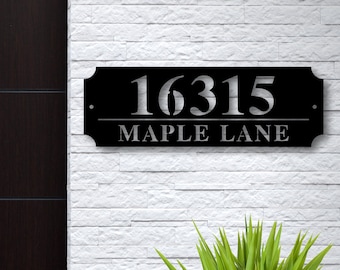 Metal Address Plaque for House, Address Number, Metal Address Sign, House Numbers, Address Sign Metal, Front Porch Address Sign,Metal Plaque