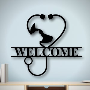 Personalized Metal Vet Sign, Metal Animal Care Sign, Custom Metal Veterinarian Sign, Personalized Clinic Sign, Custom Vet House Decor