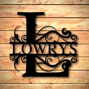 Last Name Metal Sign, Family Name Sign, Personalized Metal Wall Decor, Housewarming Gift, Welcome Sign for Front Porch, Metal Monogram Sign