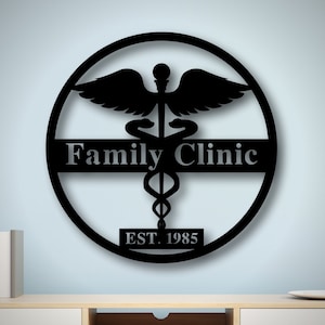 Personalized Metal Doctor Sign, Metal Health Care Sign, Metal Nurse Sign, Personalized Clinic Sign, Custom Doctor House Decor