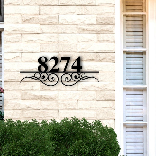 Metal Address Sign for House, Address Number Sign, Metal Address Plaque, House Numbers Sign, Decorative Address Sign, Front Porch Decor Sign