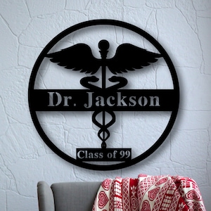 Personalized Metal Doctor Sign, Metal Health Care Sign, Custom Metal Doctor Sign, Personalized Hospital Sign, Custom Doctor House Decor