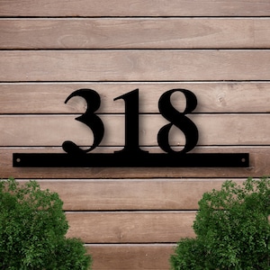 Metal House Numbers, Address Sign, House Number Plaque, Metal Address Numbers, Address Plaque, Front Porch Decor, Porch Signs, Metal Signs image 2