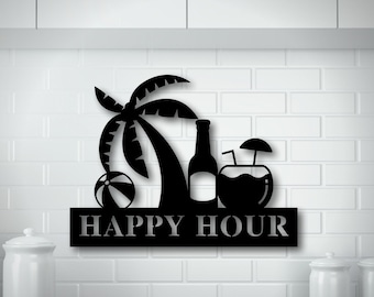 Personalized Bar Theme Sign,Custom Bar Theme Sign,Drink Sign,Metal Family Name Sign for bar, Beer Lover Gift,Last Name Sign, Beach Decor