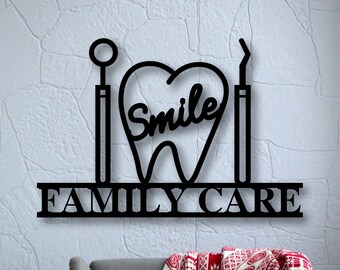 Dental Office Sign, Dentist Sign, Dentist Gift, Dental Office Wall Decor, Metal Sign, Orthodontist Office Sign, Dental Hygienist Gift Idea