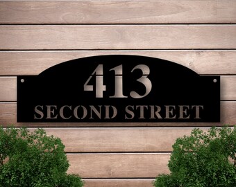Metal Address Plaque for House, Address Number, Metal Address Sign, House Numbers, Address Sign Metal, Front Porch Address Sign,Metal Plaque