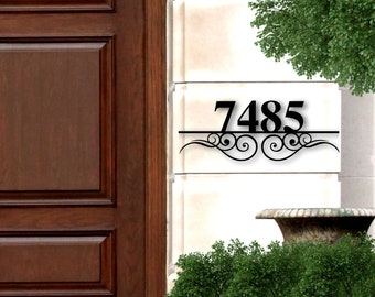 Metal Address Plaque for House, Address Number, Metal Address Sign, House Numbers, Address Sign Metal, Front Porch Address Sign,Metal Plaque