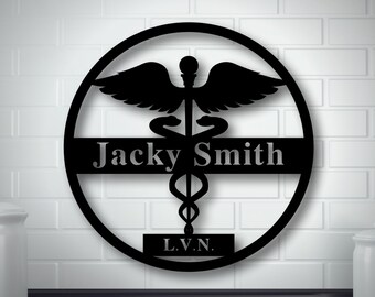 Personalized Metal Nurse Sign, Metal Health Care Sign, Custom Metal Nurse Sign, Personalized Nurse Sign, Custom Nurse House Decor