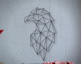 Metal Wall Art Geometric Eagle Head,Eagle Metal Wall Art, Metal Animal Wall Decor, Animal Mask, Fireplace Decor, Metal Wall Decor