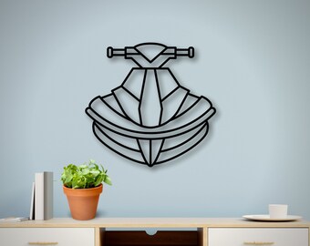 Metal Wall Art Beach House, Metal Lake House Wall Art, Metal Jet Ski Wall Decor, Lake Metal Art, Dock Decor, Boat House Decor