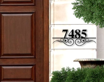 Metal House Numbers, Address Sign, House Number Plaque, Metal Address Numbers, Address Plaque, Front Porch Decor, Porch Signs, Metal Signs