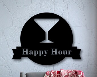 Personalized Bar Theme Sign,Custom Bar Theme Sign,Drink Sign,Metal Family Name Sign for bar, Metal Martini Lover Gift,Last Name Sign